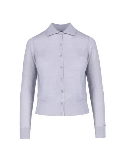 Calvin Klein Wool Shirt In Grey