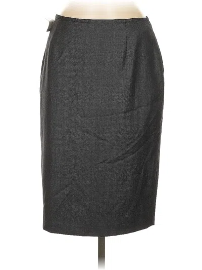 Pre-owned Calvin Klein Wool Skirt In Gray