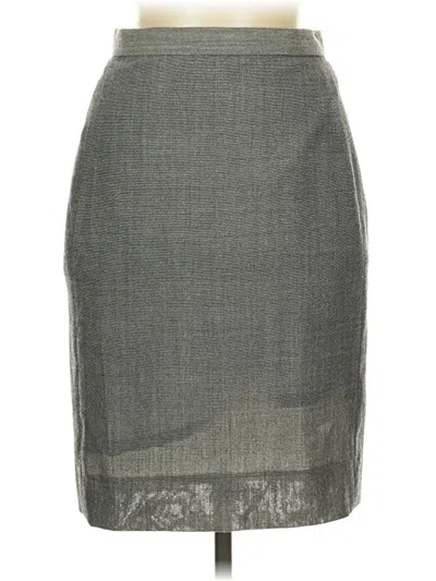Pre-owned Calvin Klein Wool Skirt In Gray