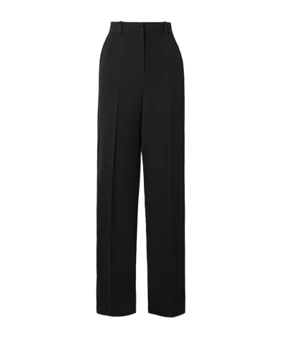 Calvin Klein Wool Straight-leg Pants In Black