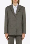 Calvin Klein Wool Tailored Blazer In Gray