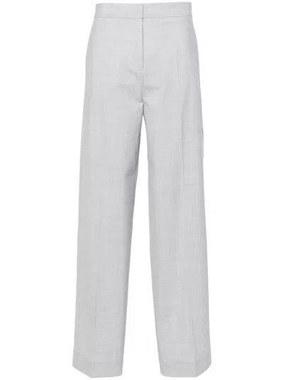 Calvin Klein Pressed-crease Straight-leg Trousers In Grey