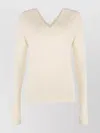 Calvin Klein Wool V-neck Sweater With Ribbed Knit