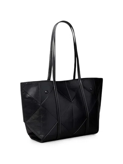 Calvin Klein Woven Emblem Tote Bag In Black