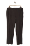 Calvin Klein Woven Flat Front Pants In Charcoal