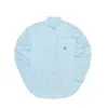 Calvin Klein Woven Label Relaxed Buttoned Down Shirt In Blue