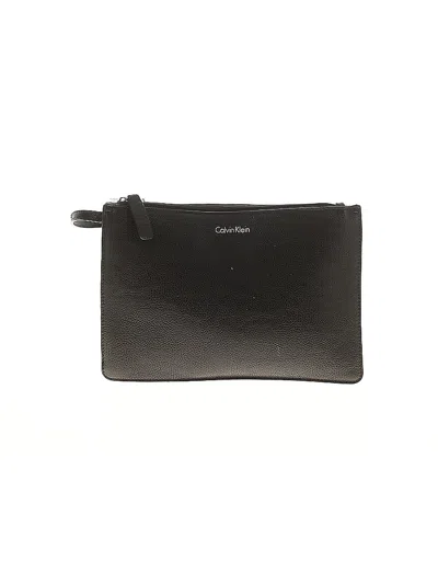 Pre-owned Calvin Klein Wristlet In Black