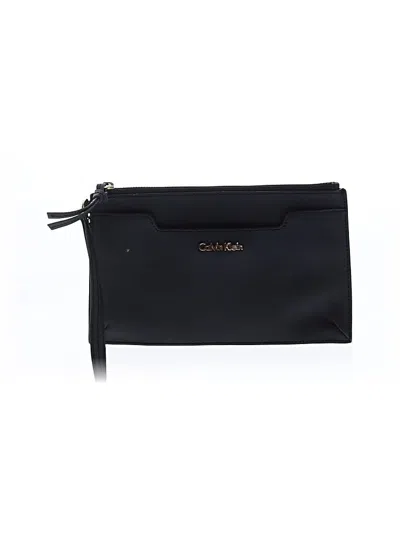 Pre-owned Calvin Klein Wristlet In Black