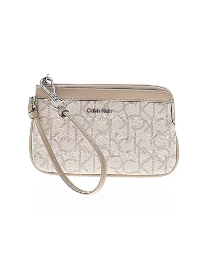 Pre-owned Calvin Klein Wristlet In White