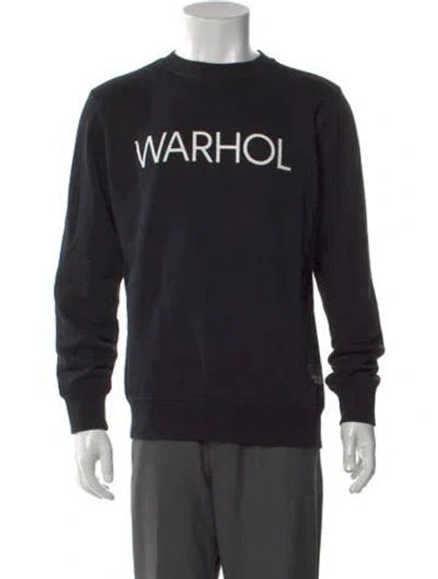 Pre-owned Calvin Klein X Andy Warhol Graphic Print Crew Neck Sweatshirt In Black