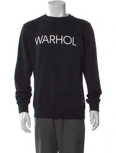 Pre-owned Calvin Klein X Andy Warhol Graphic Print Crew Neck Sweatshirt In Black