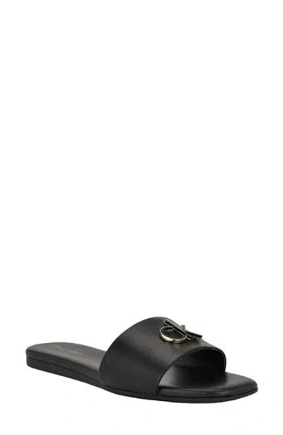 Calvin Klein Yancie 2 Slide Sandal In Black