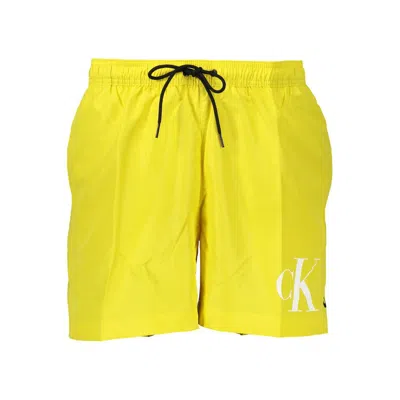 CALVIN KLEIN YELLOW POLYESTER SWIMWEAR