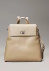 Calvin Klein Zaino Ck Flap Backpack With Strap In Sand