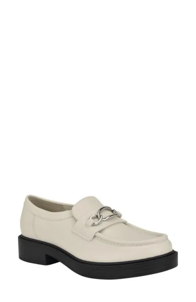 Calvin Klein Zinna Platform Loafer In Milk