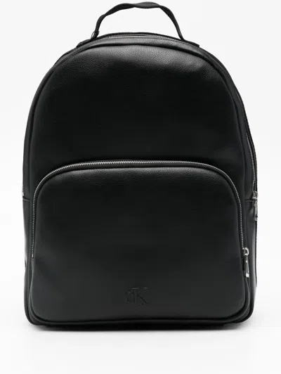 Calvin Klein Zip Detail Backpack In Black