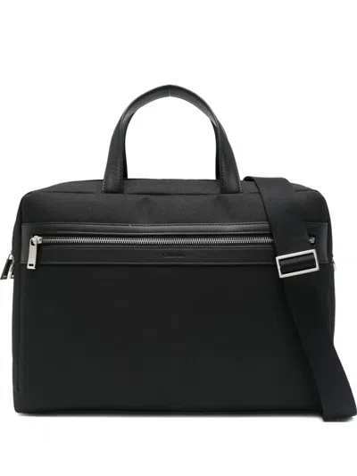 Calvin Klein Zip-fastening Laptop Bag In Black