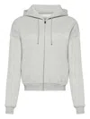 Calvin Klein Zip-fastening Lounge Hoodie In Gray