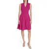 Calvin Klein Zip Front A-line Dress In Pink
