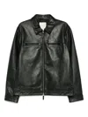 Calvin Klein Leather Outerwear In Black