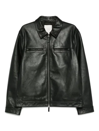 Calvin Klein Zip-front Leather Jacket