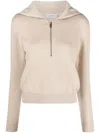 Calvin Klein Beige Half-zip Pullover With Relaxed Fit In Nude