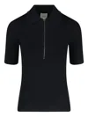 Calvin Klein Ribbed Collared Knitwear Short Sleeves