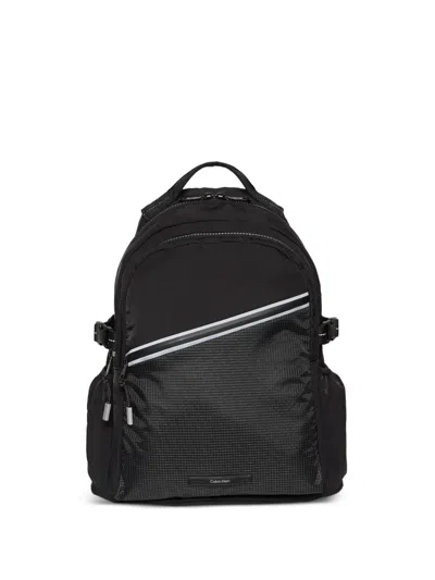 Calvin Klein Zip Grid Backpack In Black
