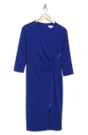 Calvin Klein Zip Sheath Dress In Ultramarine