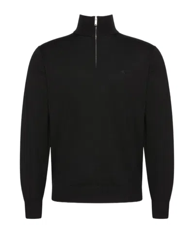 CALVIN KLEIN CALVIN KLEIN HALF ZIP MOCK NECK SWEATER