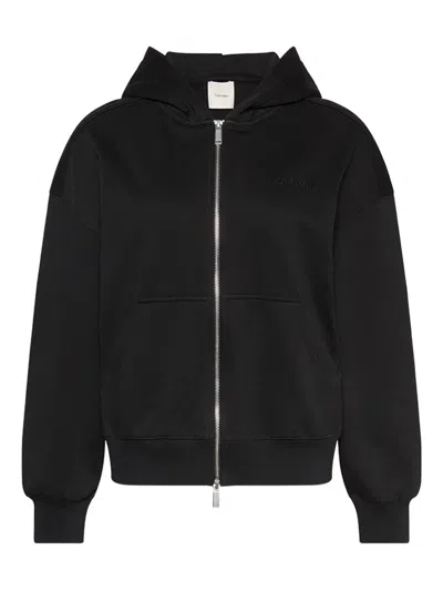 Calvin Klein Zip-up Hoodie In Black