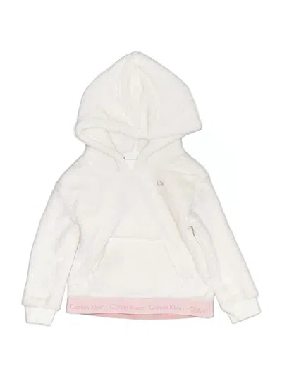 Pre-owned Calvin Klein Kids' Zip Up Hoodie In Ivory