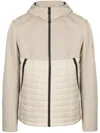 Calvin Klein Zip-up Padded Hooded Jacket In Neutrals