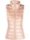 Calvin Klein Zip-up Padded Satin Gilet In Pink