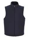 Calvin Klein Zip-up Sleeveless Gilet In Blue