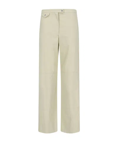 Calvin Klein Zip-hem Wide-leg Pants In Brown