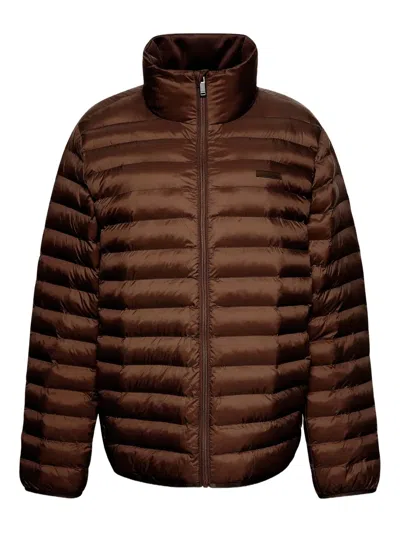 Calvin Klein Zipped-down Jacket In Brown