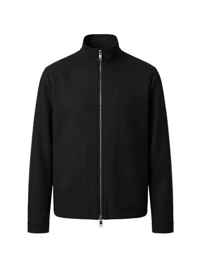 Calvin Klein Zip-up High-neck Jacket In Black