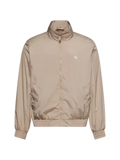 Calvin Klein Zip-up Lightweight Jacket In Neutral
