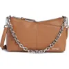 Calvin Klein Zoe Chain Mini Crossbody Bag In Brown