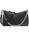 Calvin Klein Zoe Chain Mini Crossbody Bag In Black,silver