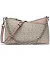 Calvin Klein Zoe Chain Mini Crossbody Bag In Blossom,vanilla Khaki,alm Taupe