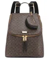 Calvin Klein Zulle Backpack In Brown Khaki,black