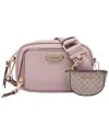 Calvin Klein Zulle Top Zipper Camera Bag With Signature Hang Off In Pink