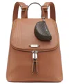 Calvin Klein Zulle Zip-around Backpack With Signature Hang Off In Brown