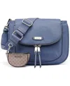 Calvin Klein Zulle Zip-around Crossbody With Signature Hang Off In Blue Multi