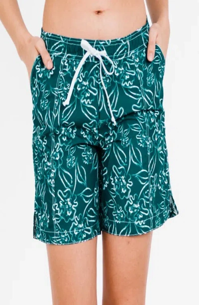 Calypsa 7" Board Shorts In Green