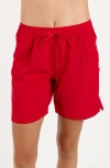 Calypsa 7" Board Shorts In Red