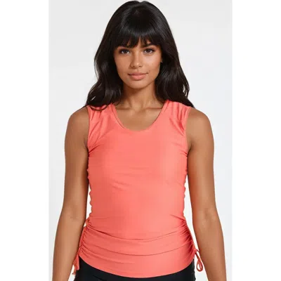 Calypsa Closed Back Maya Swim Top In Pink