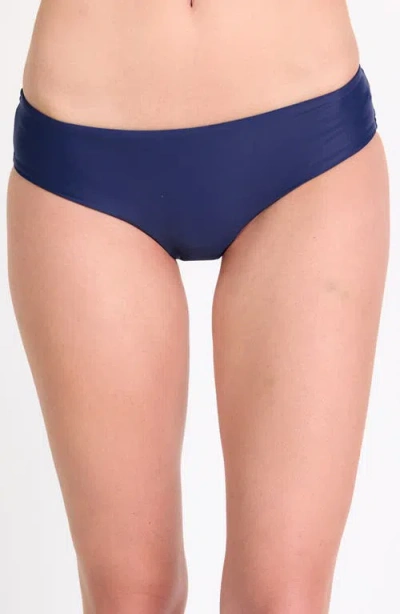 Calypsa Full Coverage Bikini Bottom In Navy